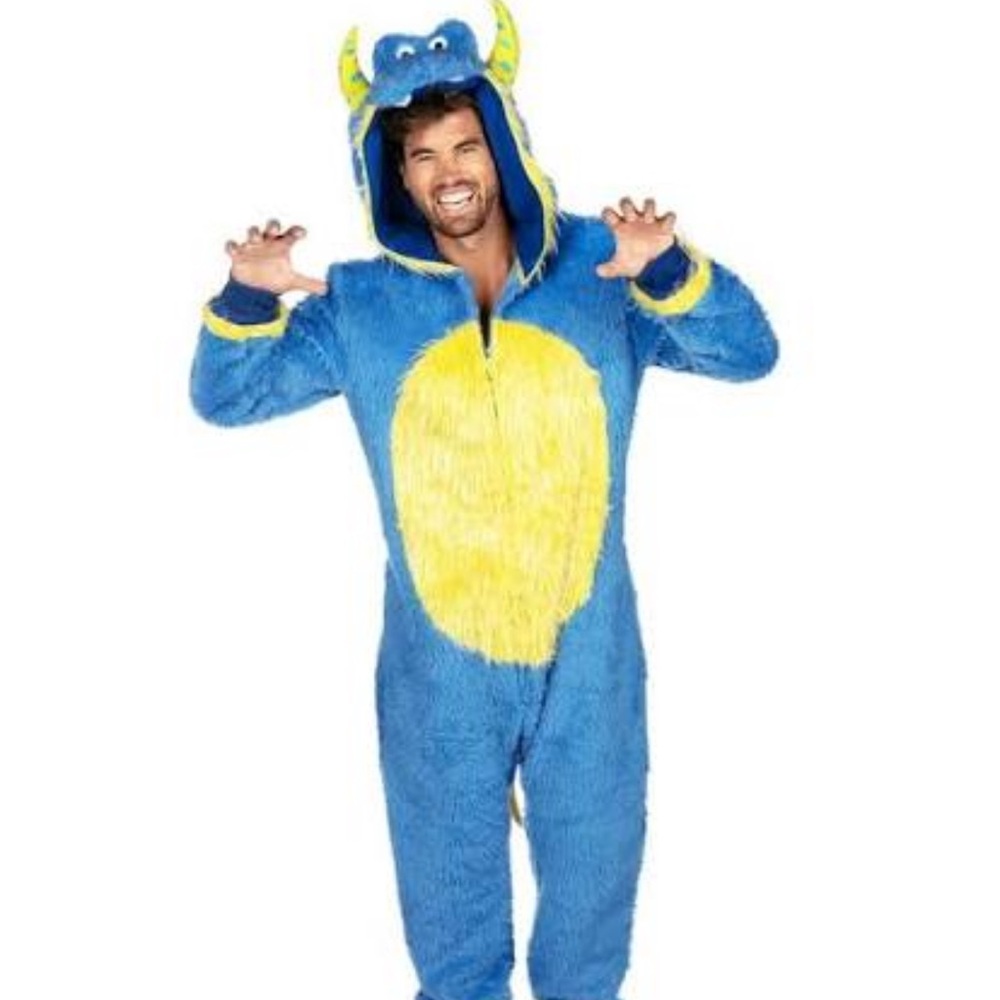 Tipsy Elves Blue and Yellow Furry Monster